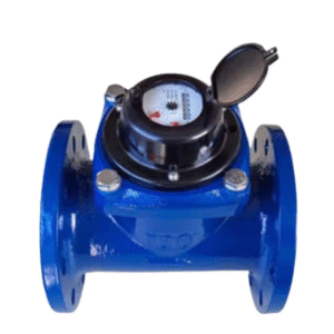 Six-inch analog water flow meter.