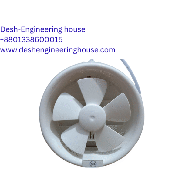 Six-inch Round Shatterproof Plastic Exhaust Fan