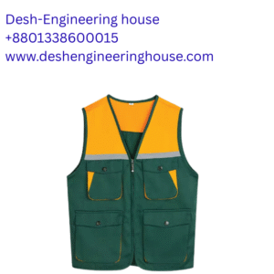Four-pocketed reflective safety jacket