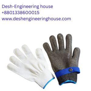 Stainless Steel Hand Gloves with Wire Mesh