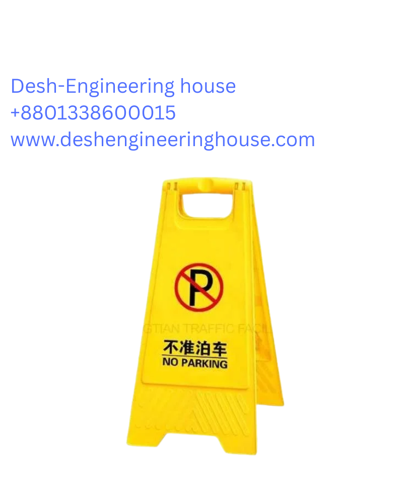 Caution No Parking Floor Stand-Up Sign for Industry or Office